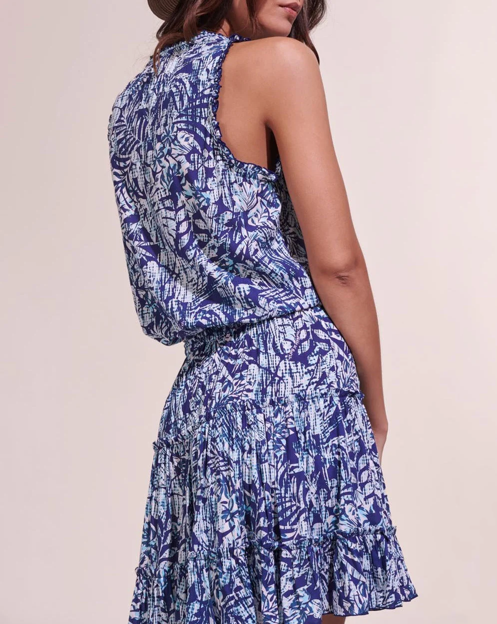 Robe Courte Clara - Navy Tropical - Femme - Image 3