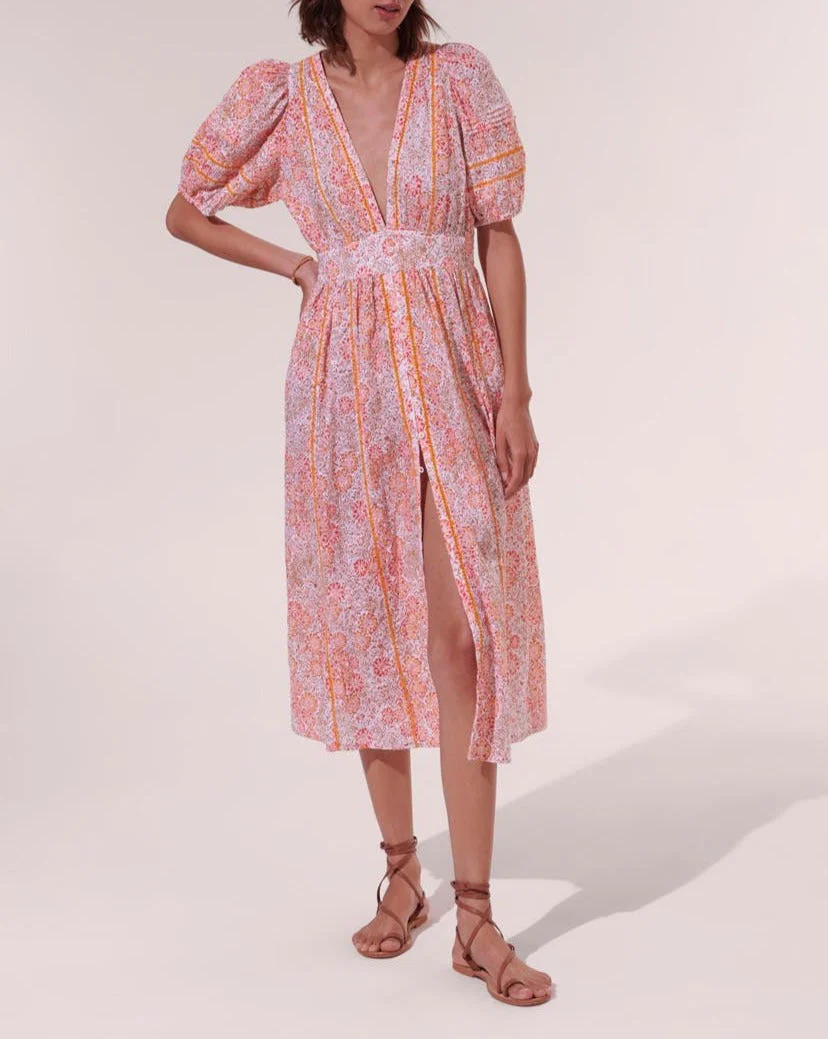 Robe Midi Reine - Pink Ceramique - Femme - Image 2