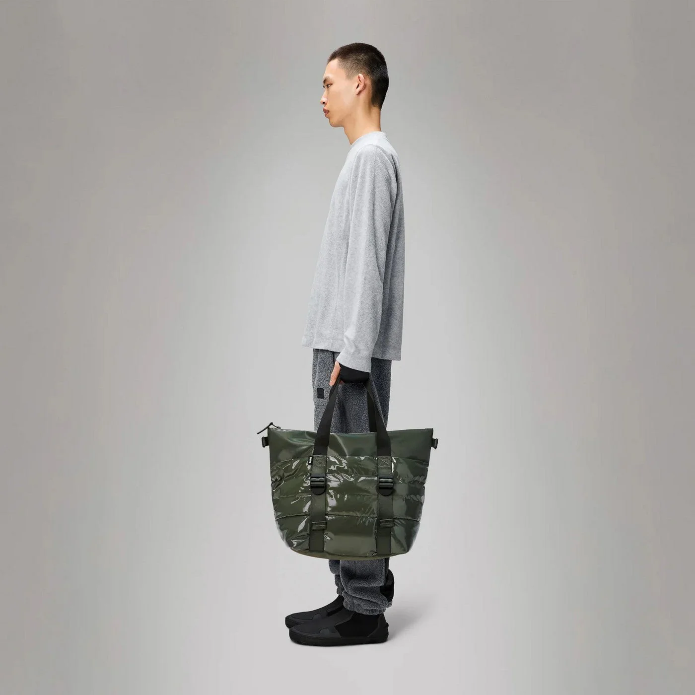 Sac Puffer Mix Tote Mini W3 Swamp - Mixte - Image 2