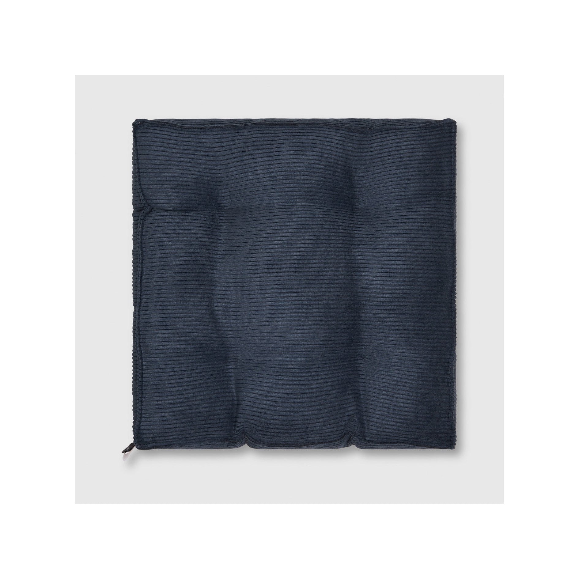 Coussin Carré Gustav En Velours Côtelé - Marine - Image 2