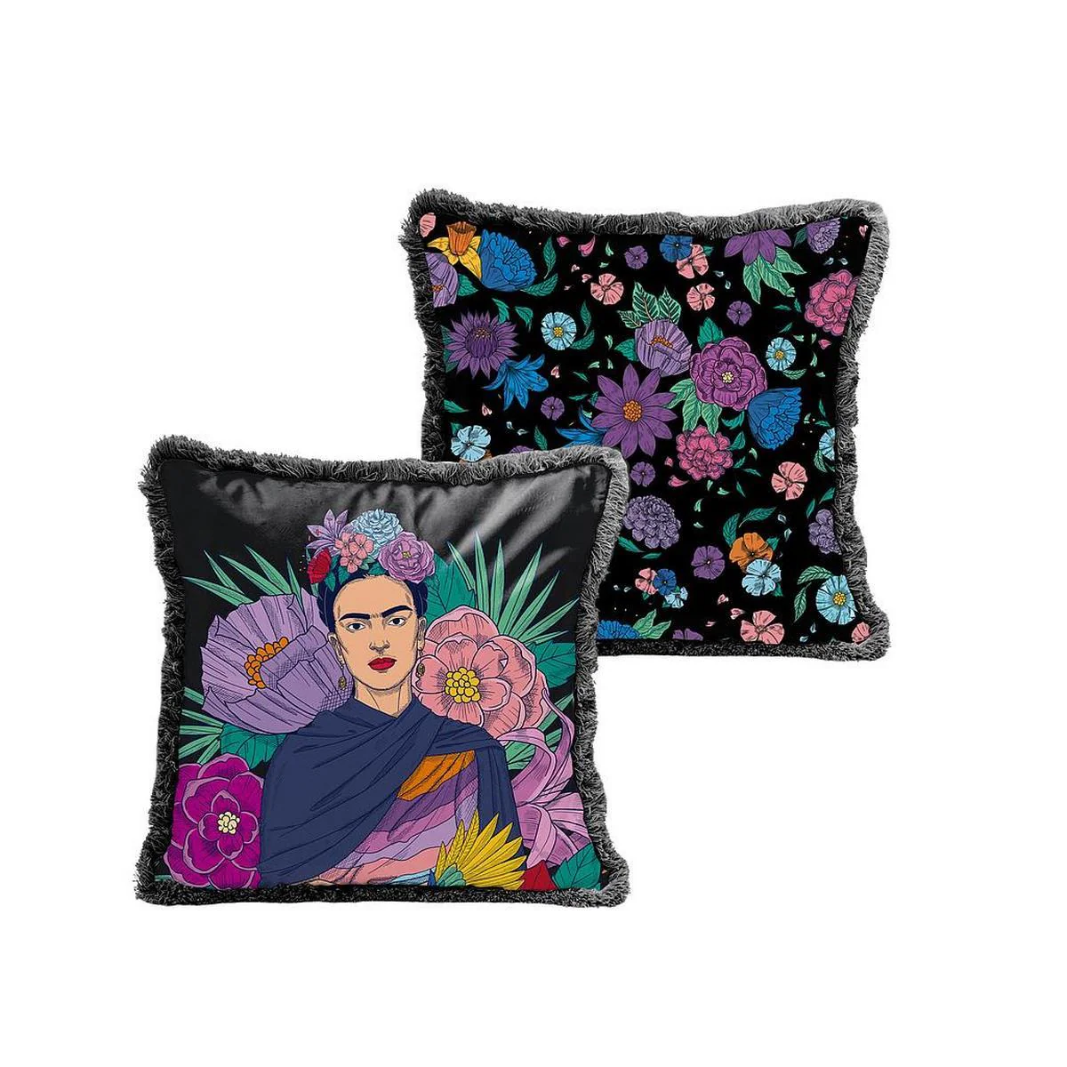Coussin à franges Fridas Bird - Multicolore - Image 2