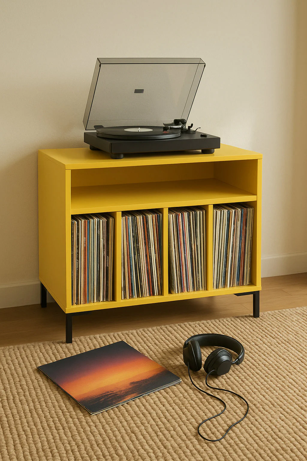 Meuble Vinyle "Bowie" - Jaune - Image 2