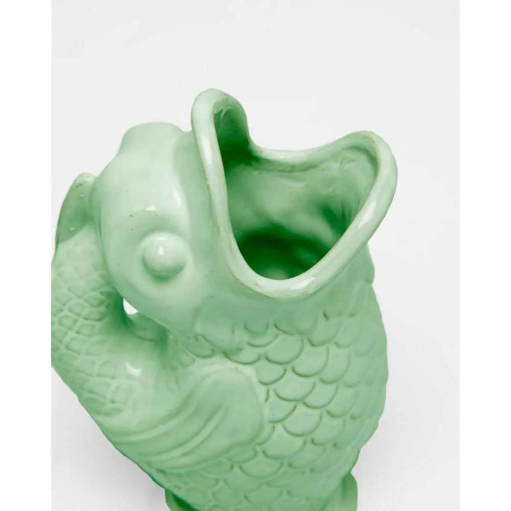 Vase Poisson En Céramique - Aigue-Marine - Image 3