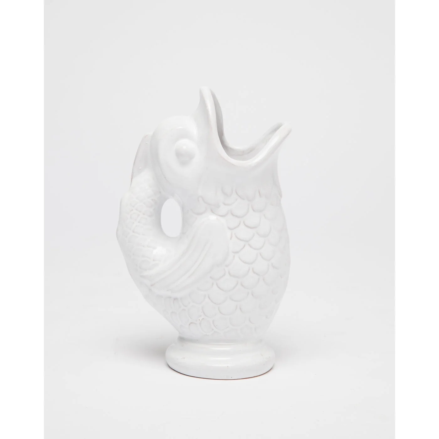 Vase Poisson En Céramique - Blanc - Image 2