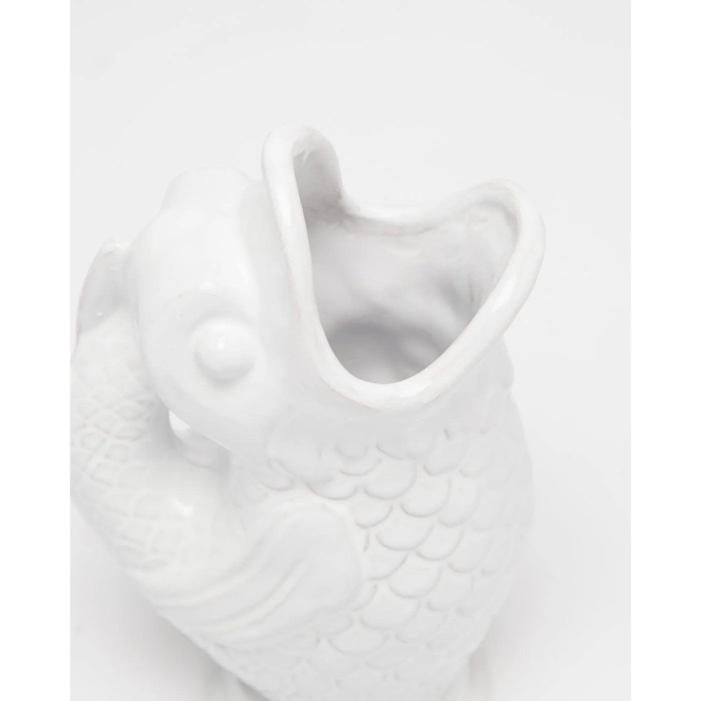 Vase Poisson En Céramique - Blanc - Image 4