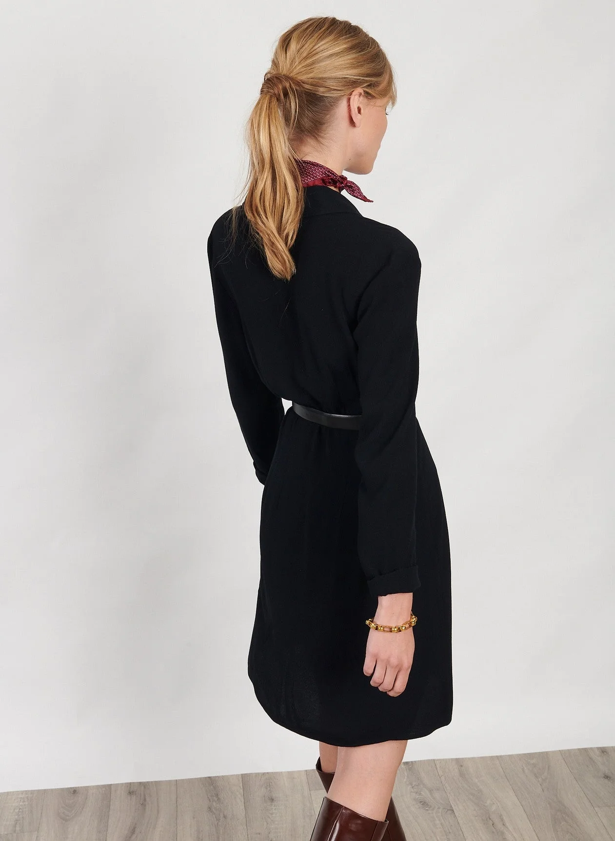 Maison Standards - Maison Standars - Robe Chemise Courte - Noir - Femme - Image 3