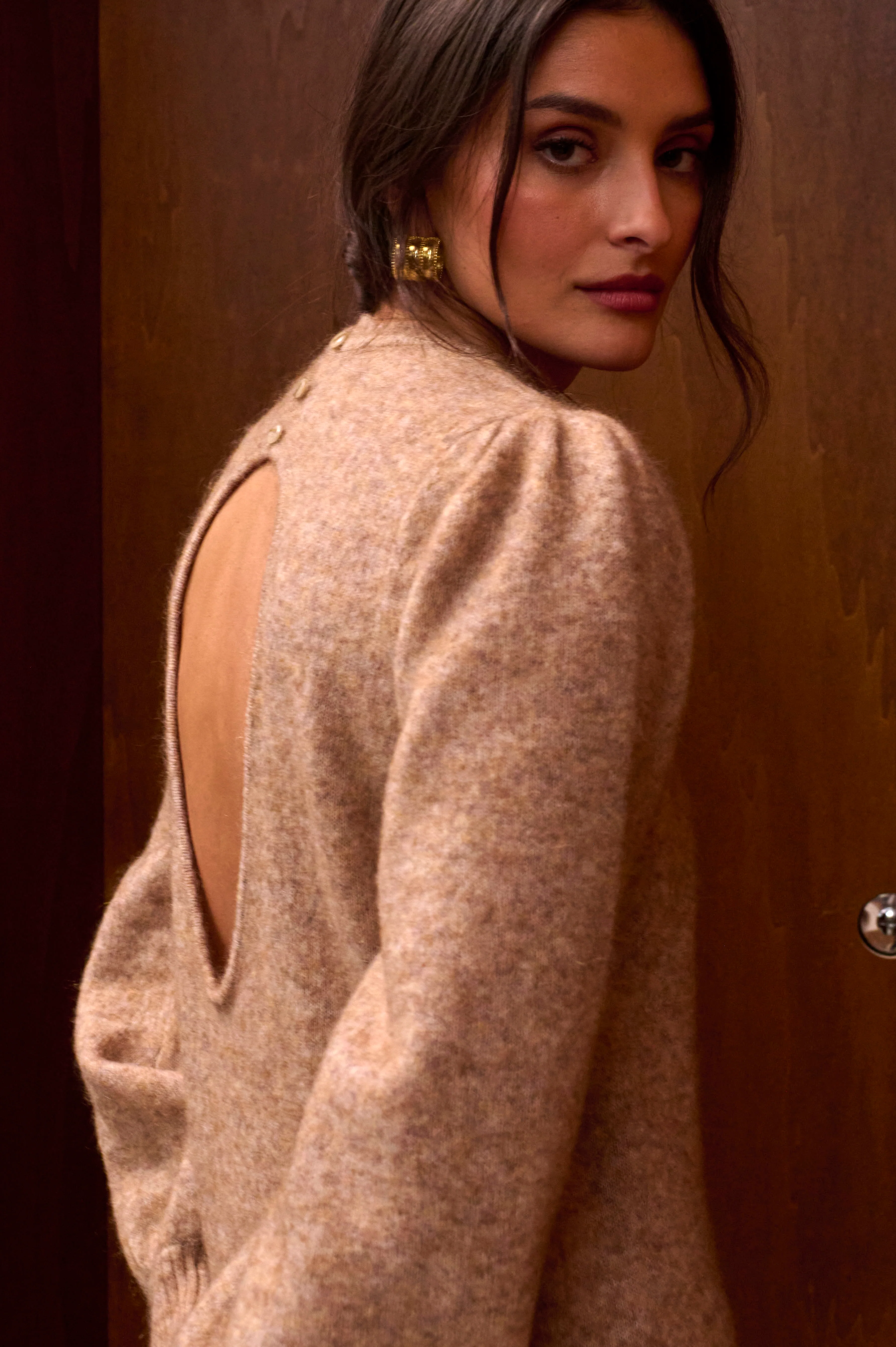 Robe Maille Noelle Camel - Image 6