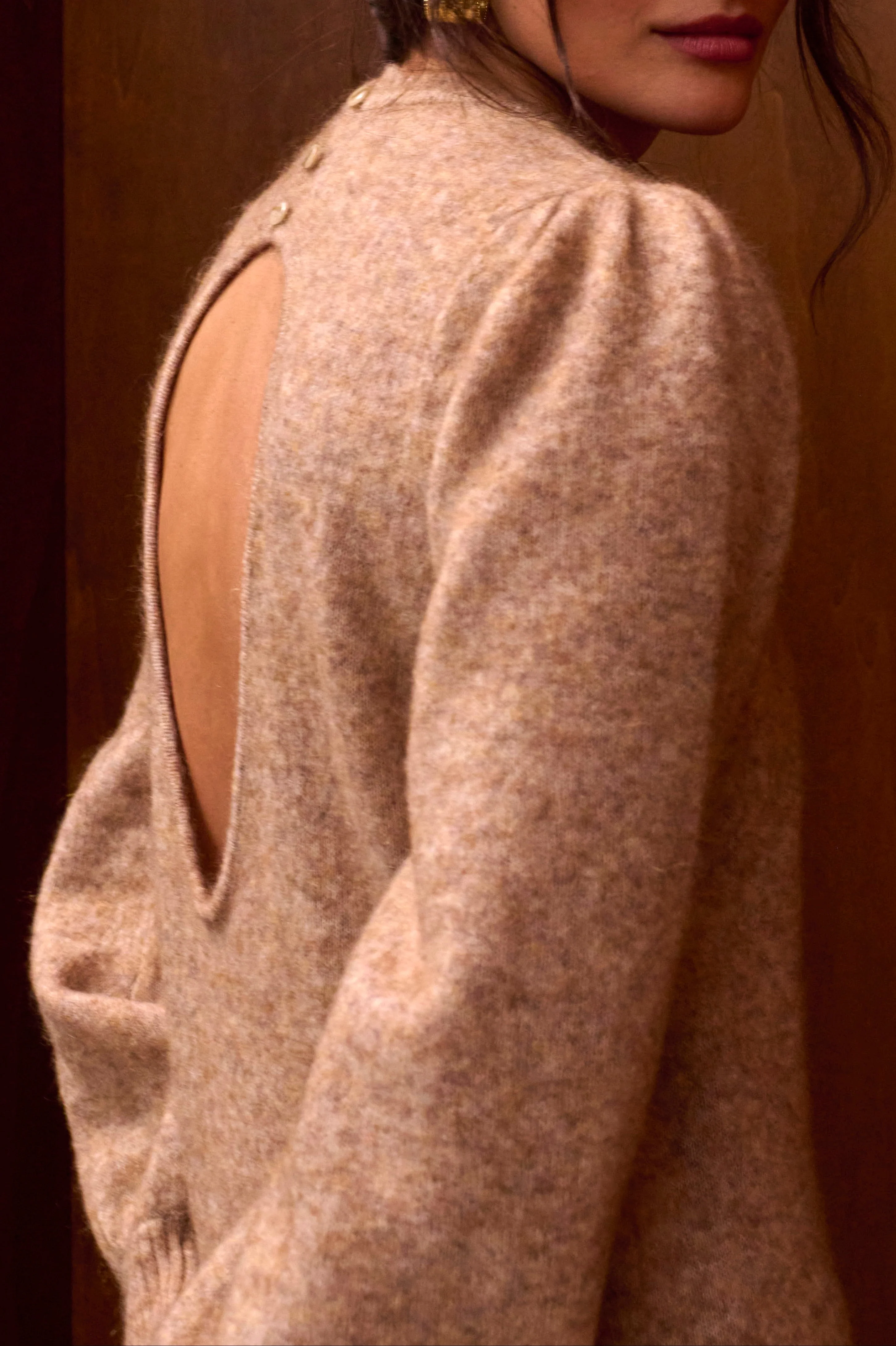 Robe Maille Noelle Camel - Image 6