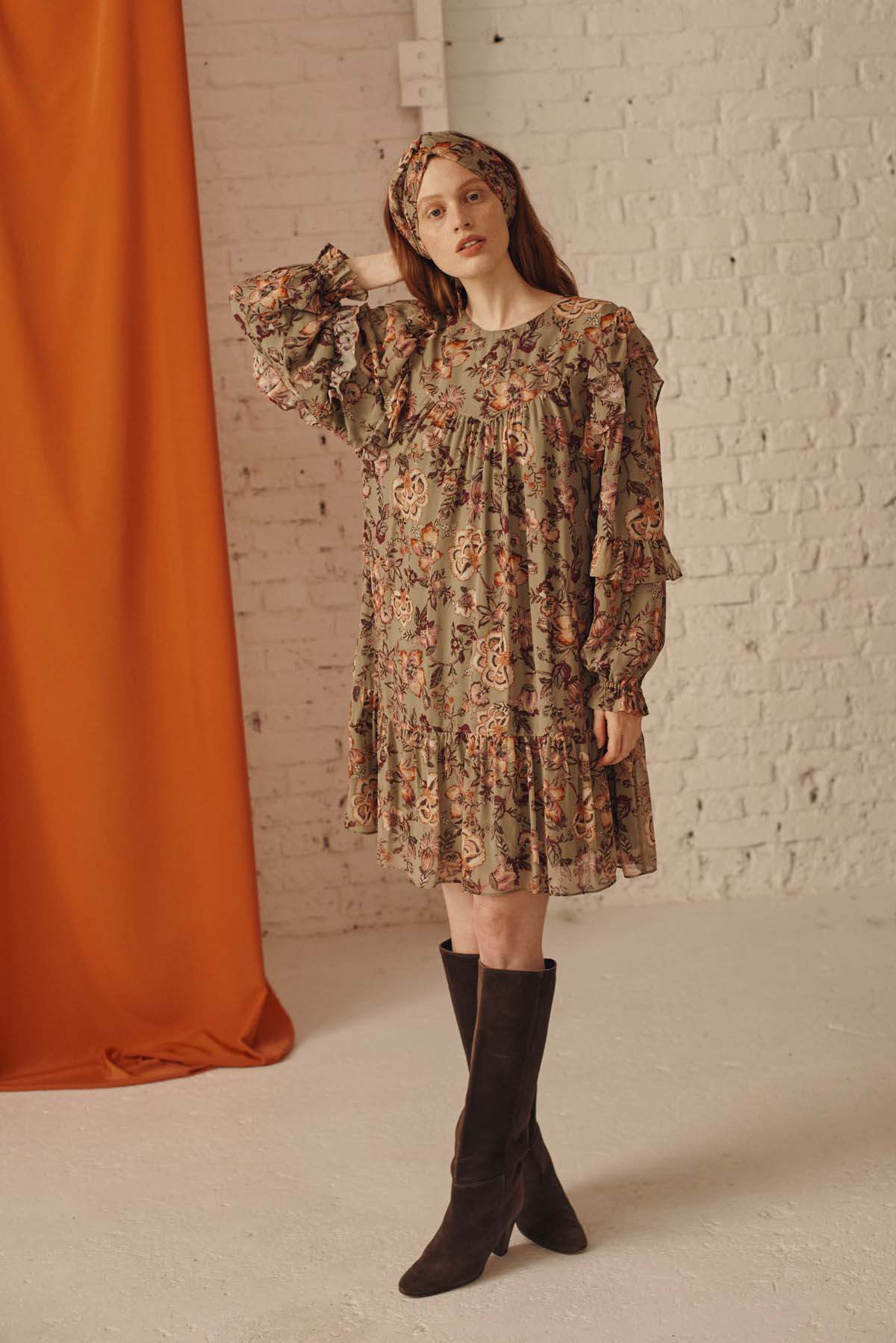 Robe Ottela - Tropical Kaki - Femme - Image 3