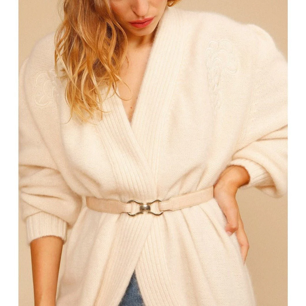 Cardigan Martina - Ecru Uni - Image 2