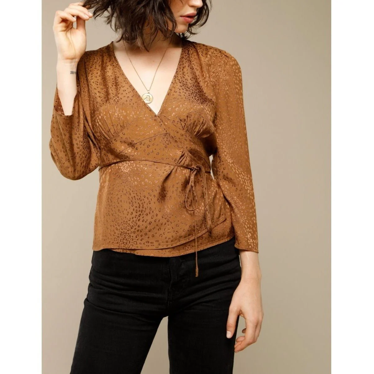 Blouse Anna - Cuivre / Jaquard - Image 2