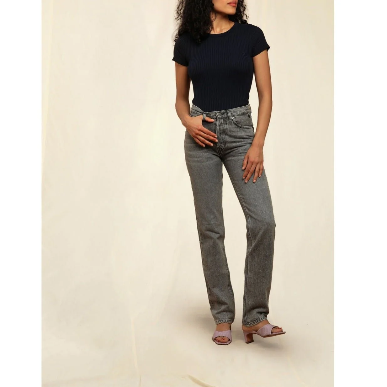 Jeans Montmartre - Uni Noir Vintage Wash - Image 3