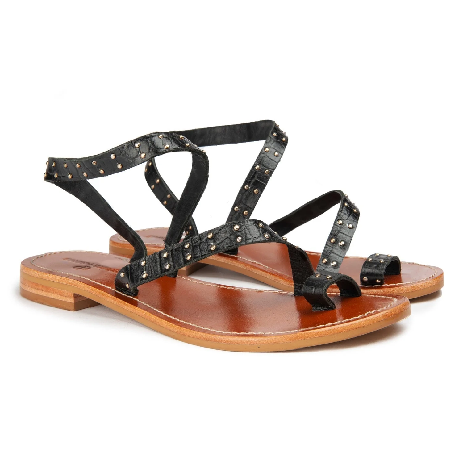 Sandales Shan - Croco - Noir - Image 3