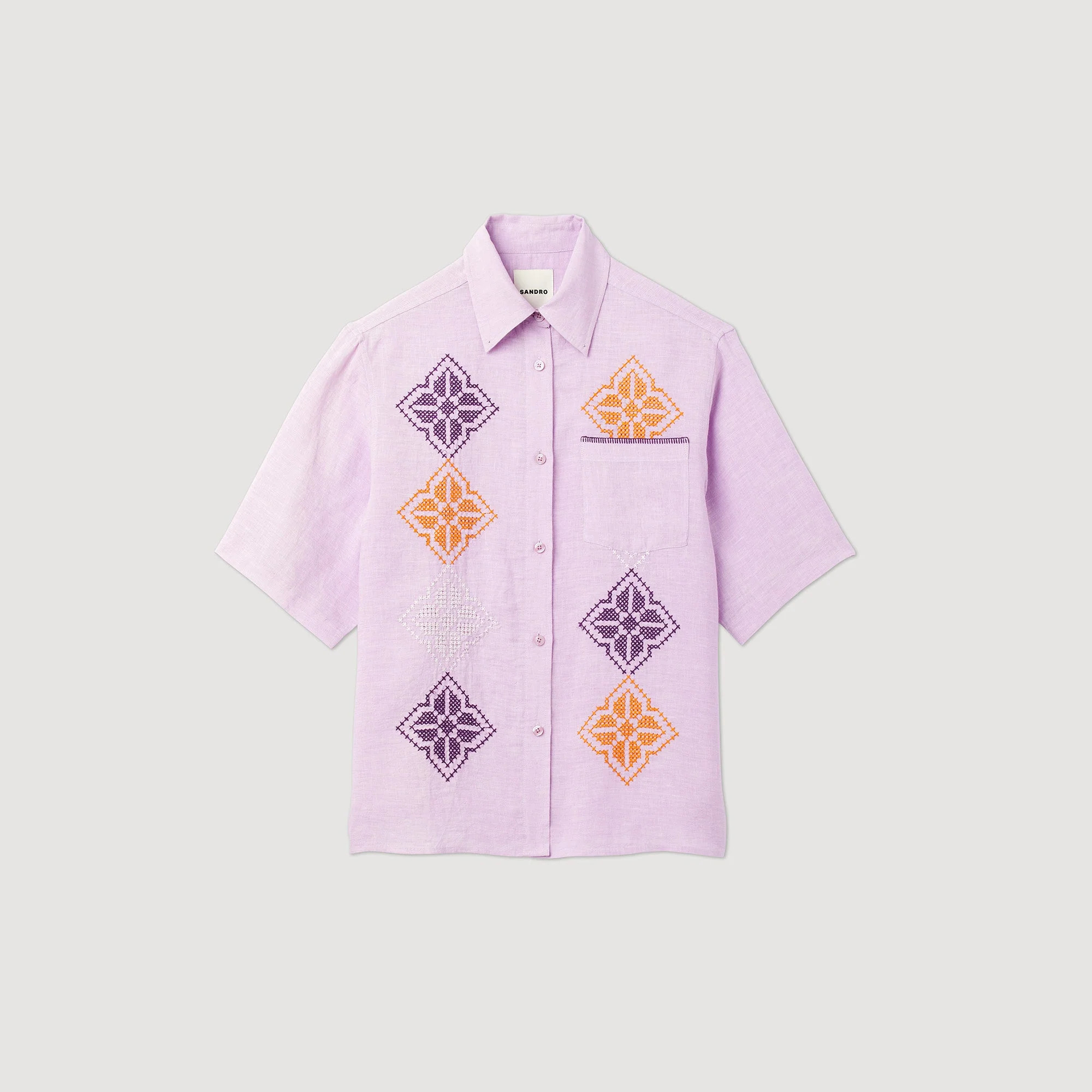 Chemise Oversize En Lin Brodé - Image 5