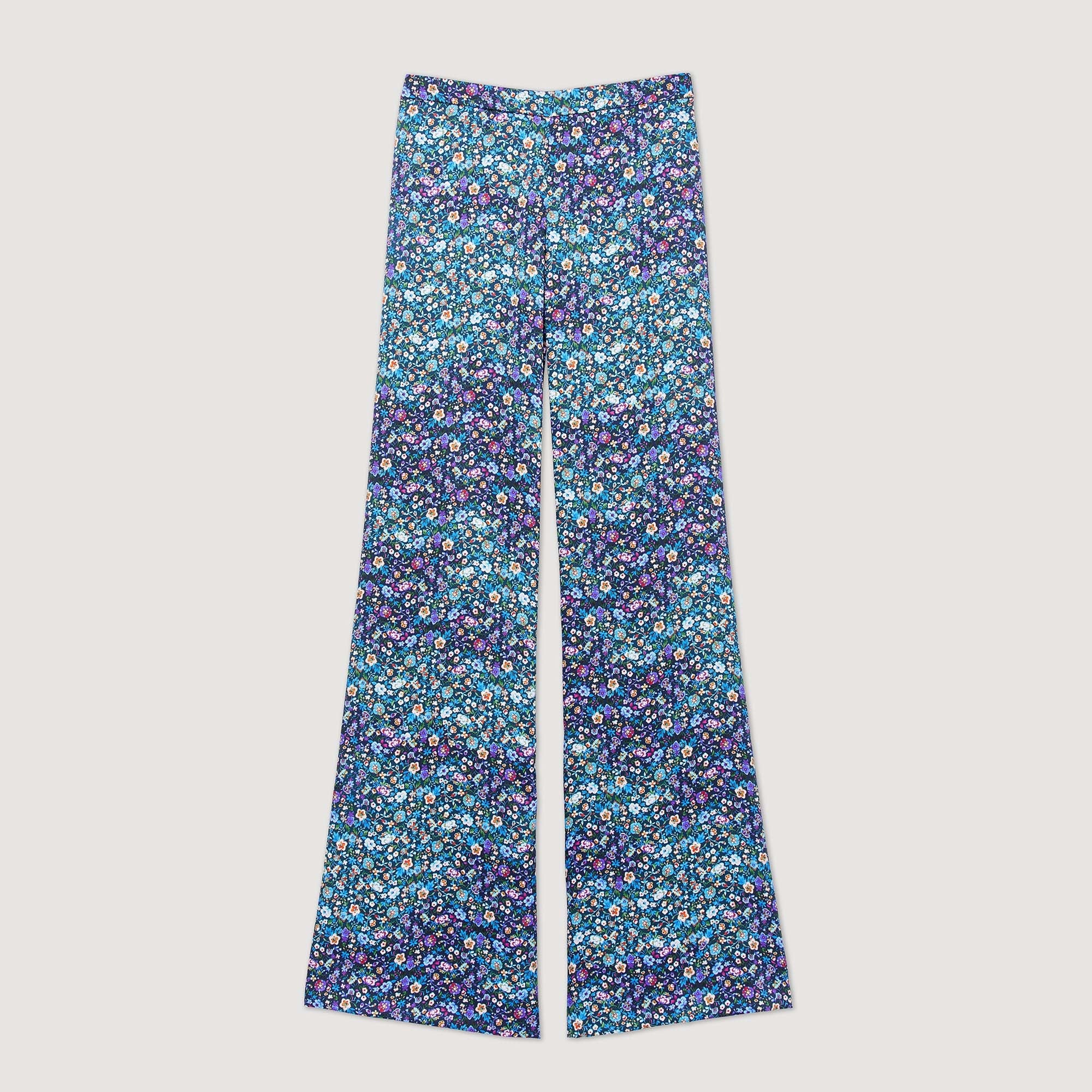 Pantalon Satiné Imprimé Fleuri - Image 2
