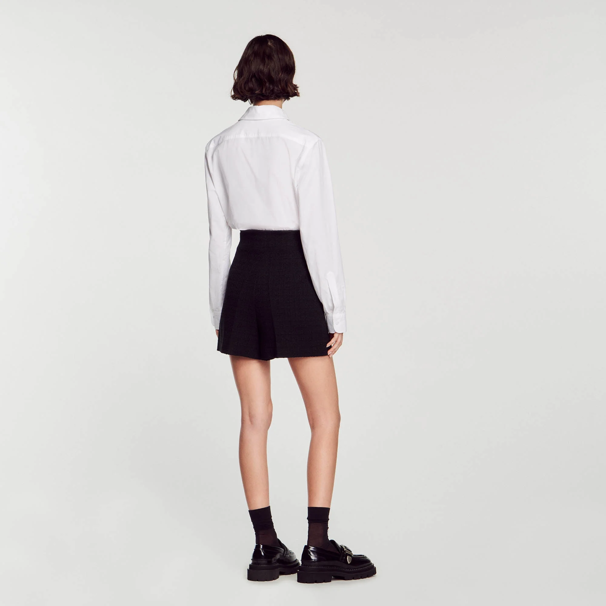 Short Taille Haute En Tweed - Image 6