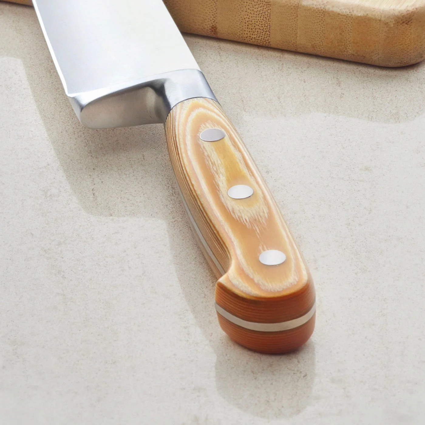 Couteau Trancheur - Brun Clair - 17.5cm - Image 3