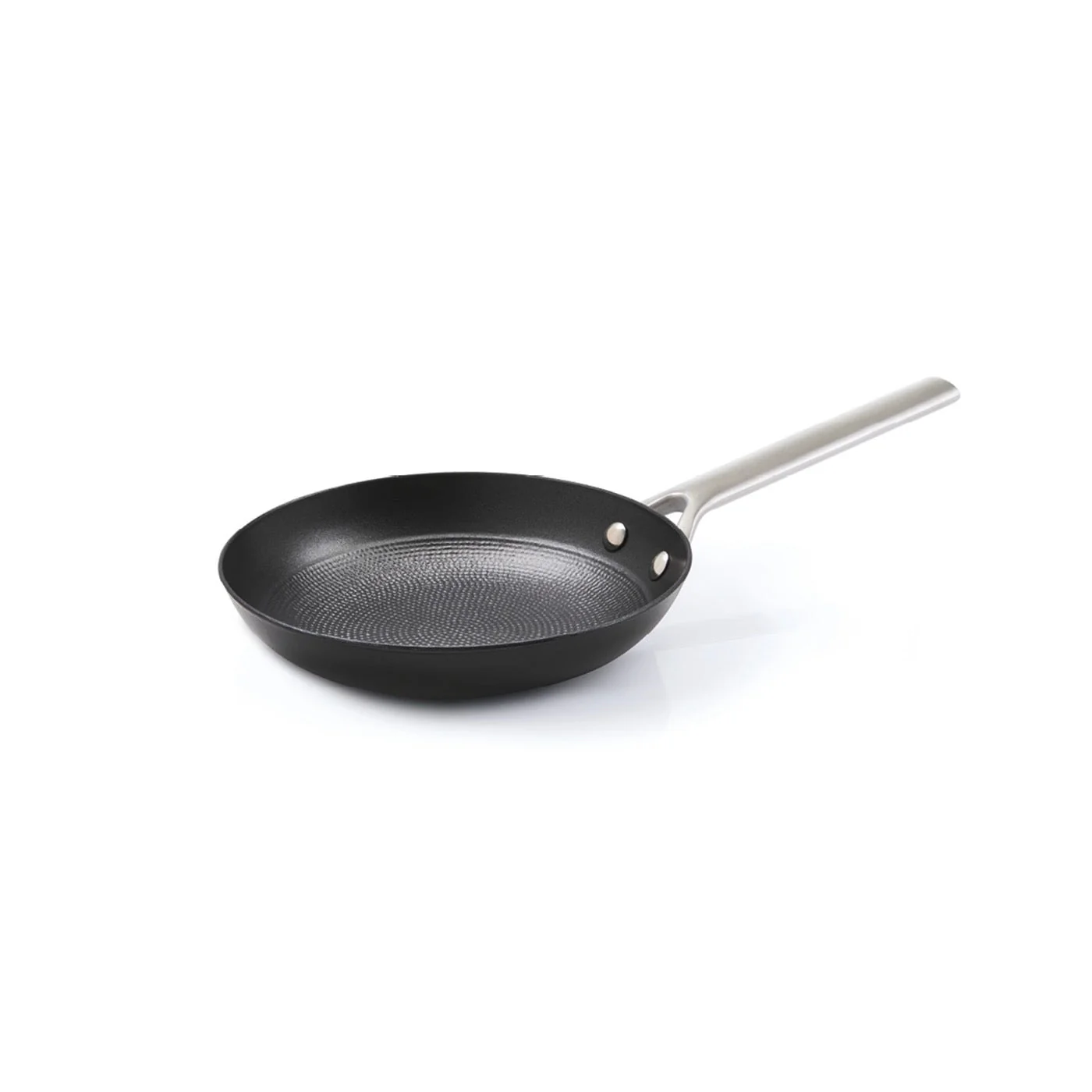 Poêle En Fonte Structure Nid D'Abeille Avec Poignée En Inox - Noir - 3 Tailles - Image 2