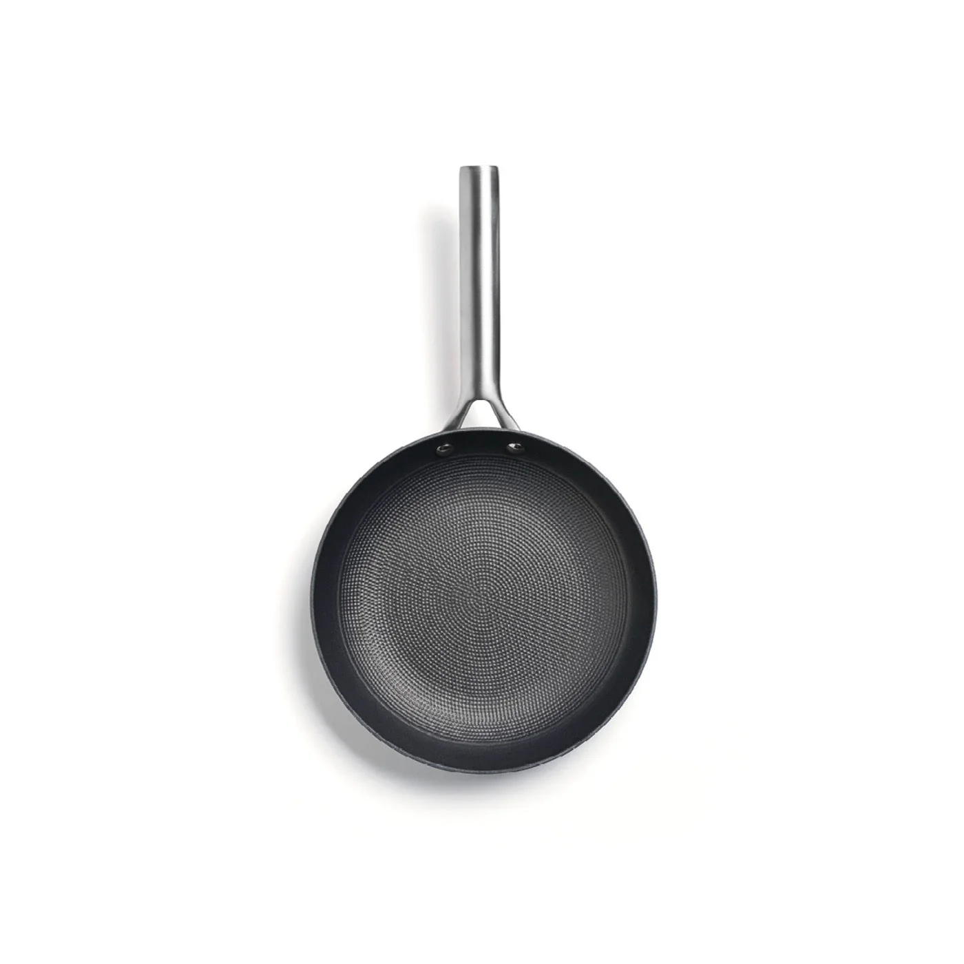 Poêle En Fonte Structure Nid D'Abeille Avec Poignée En Inox - Noir - 3 Tailles - Image 4