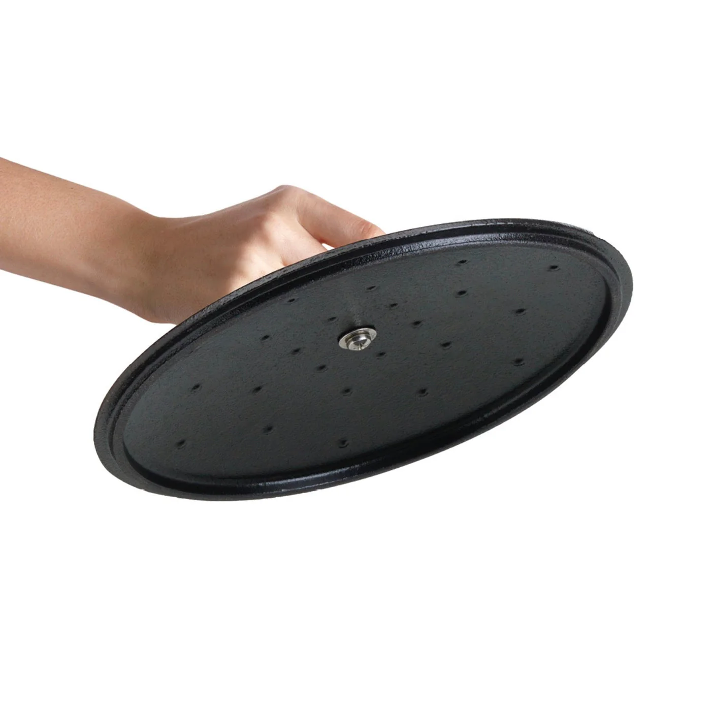 Cocotte Ronde En Fonte - Noir - 28cm - Image 5