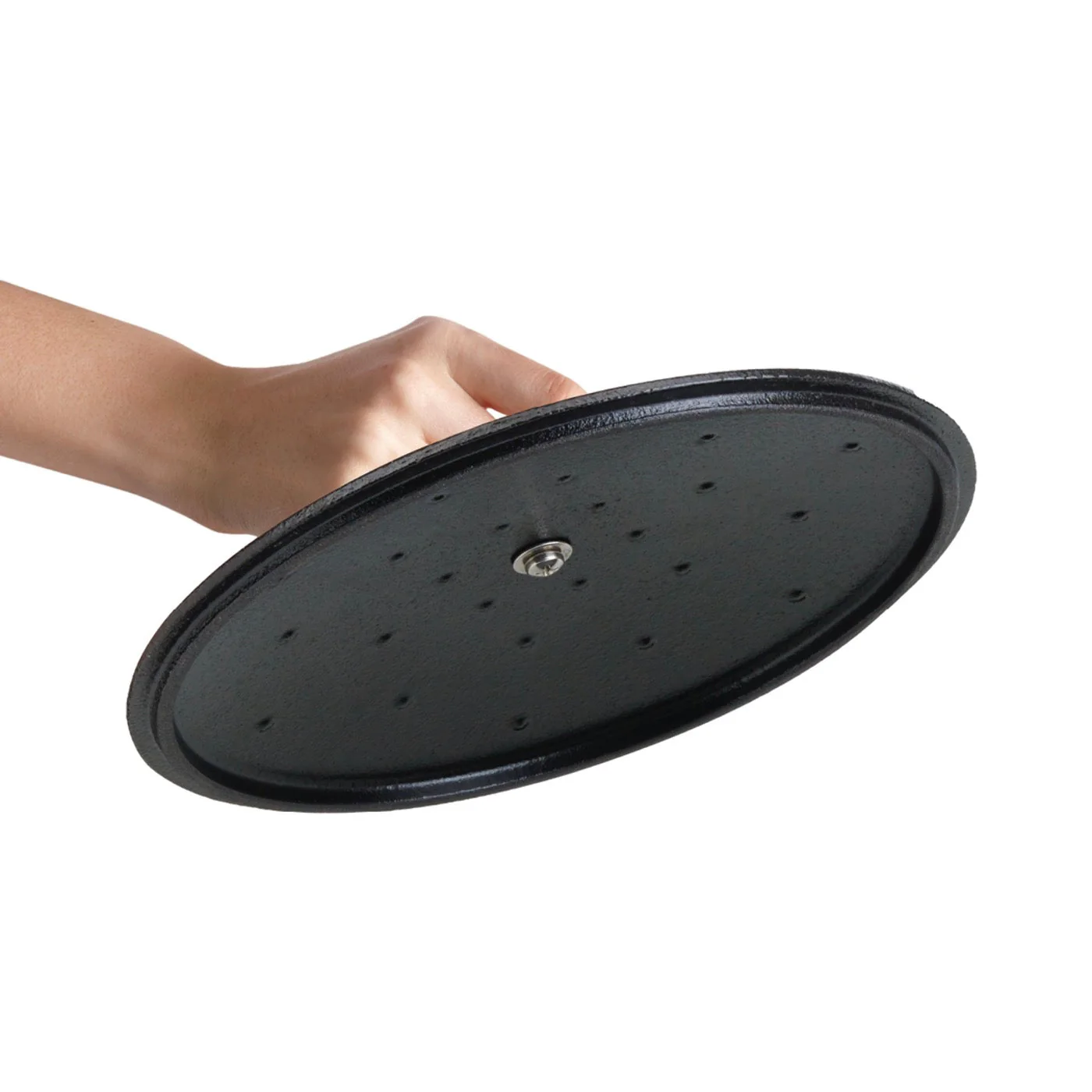 Batterie De Cuisine Empilable En Fonte 4 Pièces (Cocotte + Sauteuse + Poêle Grill) + 4 Protections En Silicone - Noir - Image 4