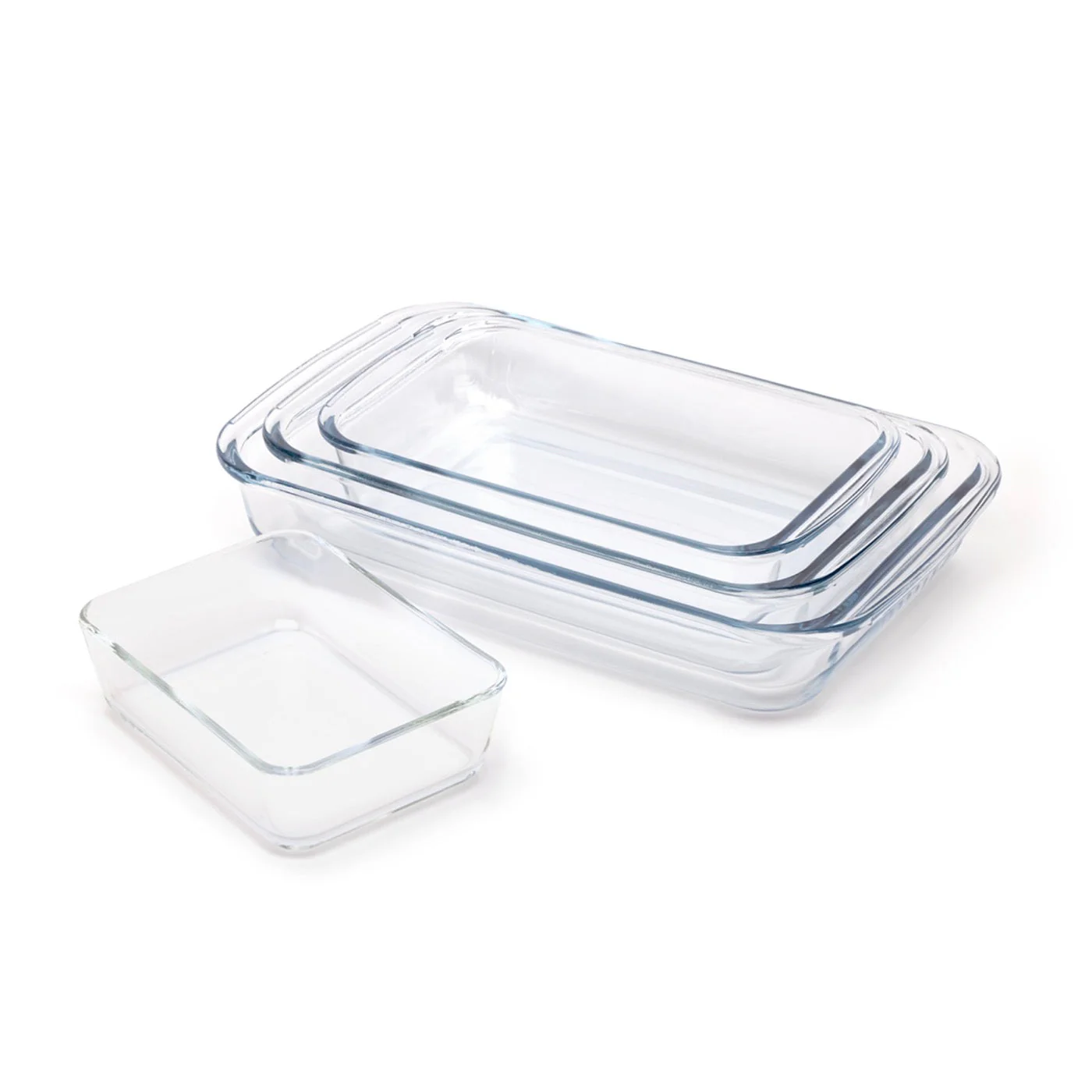 Set De 4 Plats À Four Rectangulaires - Transparent - Image 2