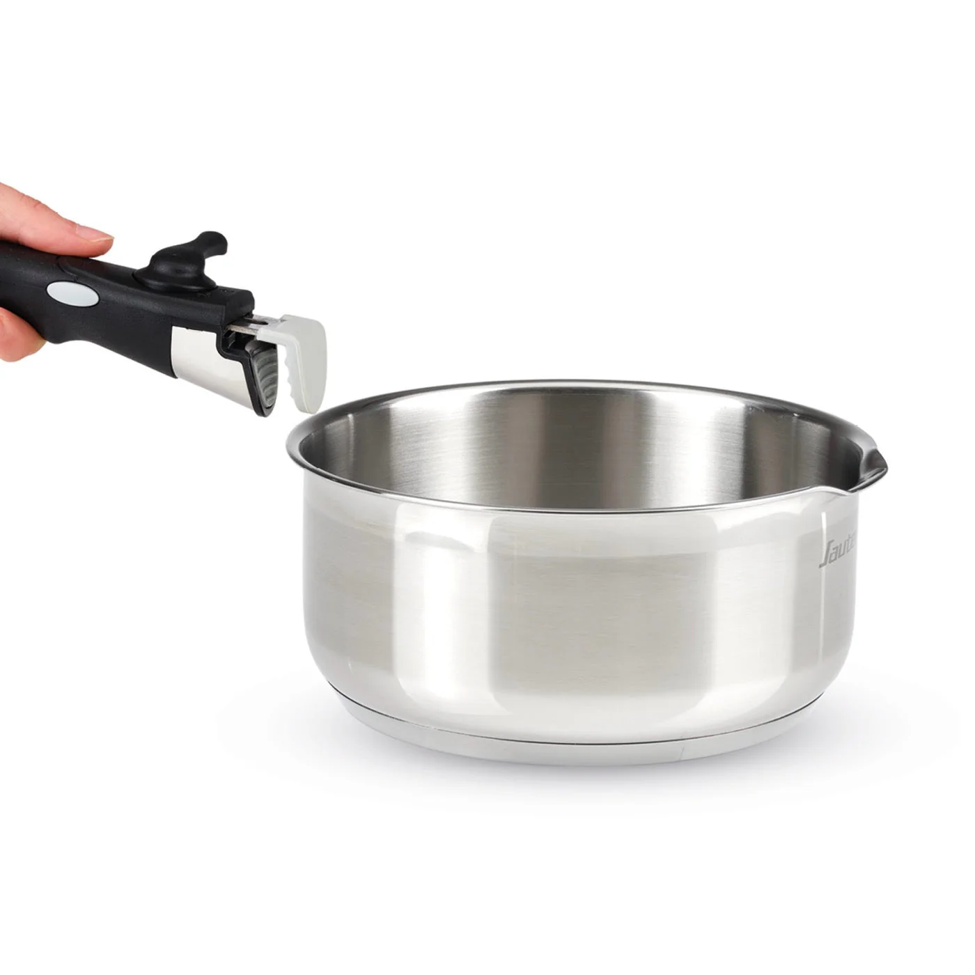 Set De 3 Casseroles En Inox Avec Poignée Amovible + 3 Couvercles Passoires Avec Manche En Inox - Argenté - Image 3