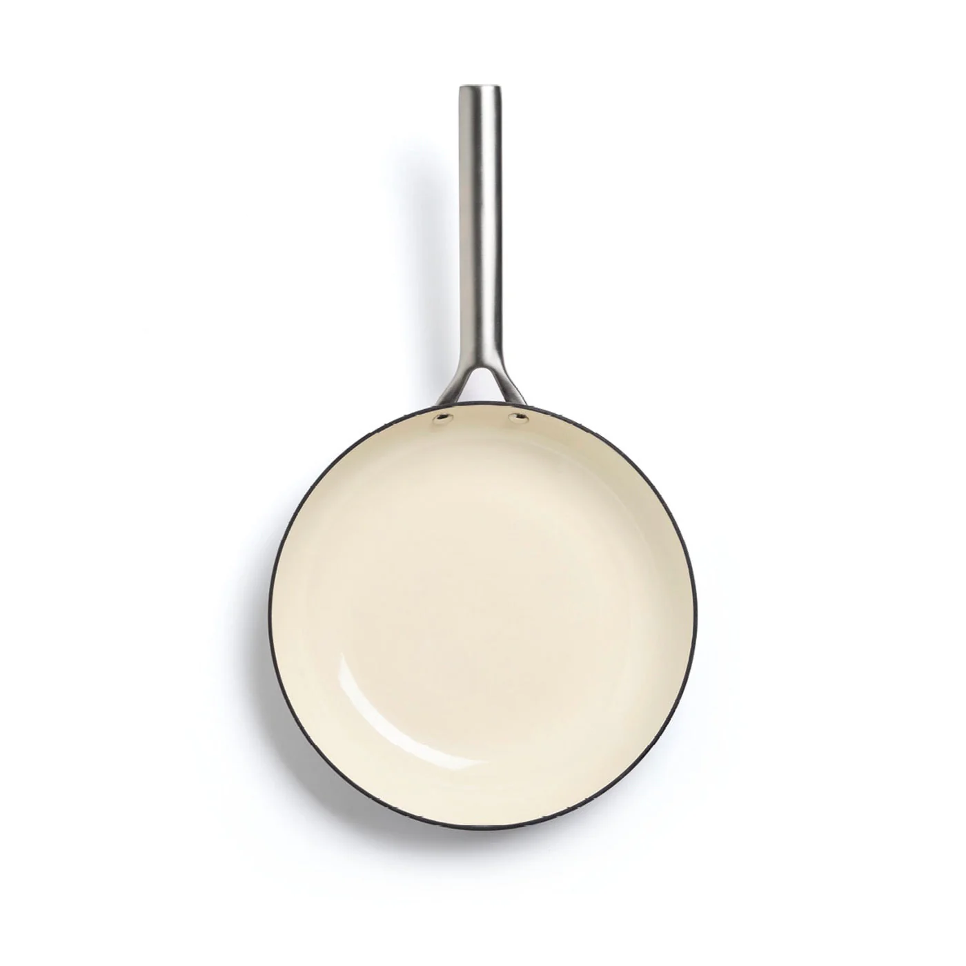 Set De 3 Poêles En Fonte Émaillée Avec Poignée En Inox - Gris Foncé/Crème + Set De 3 Separateurs De Poêle - Foncé/Crème + Noir - Image 5