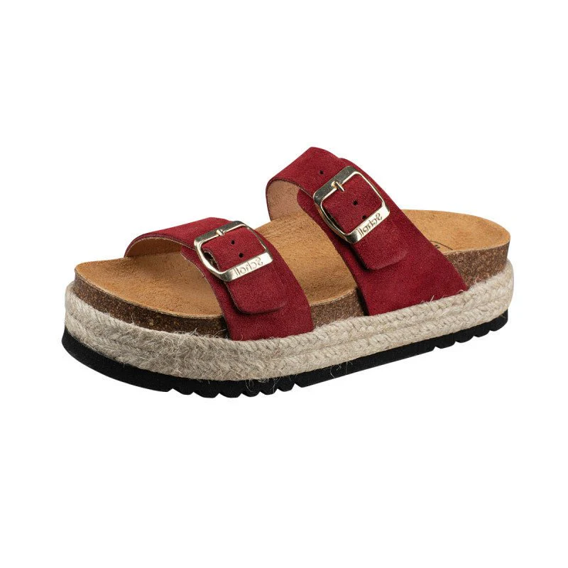 Sandales Ines Suede - Bordeaux - Femme - Image 2
