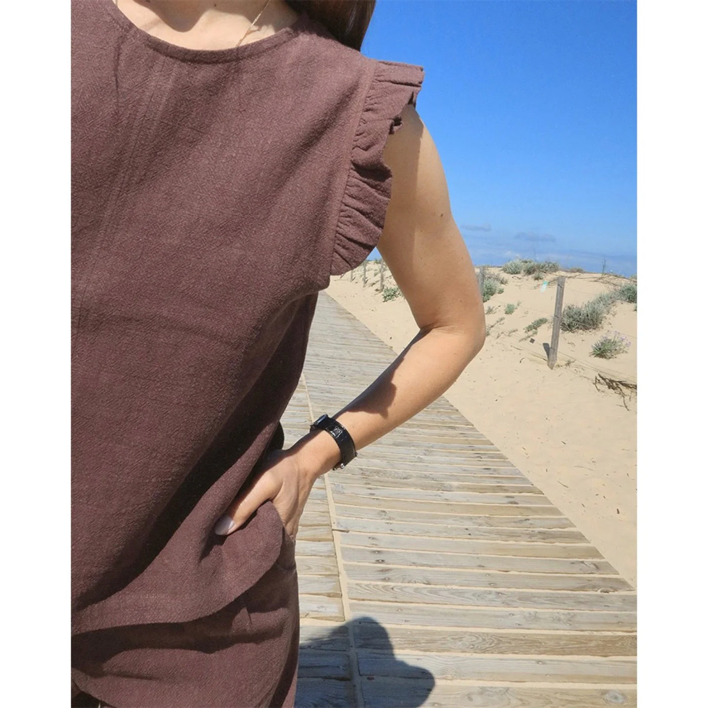 Blouse Adda - Cacao - Image 3