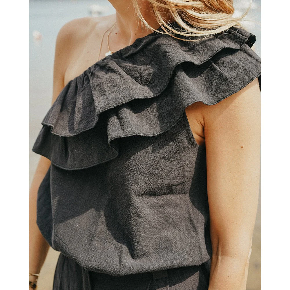 Blouse New Tara - Lin Noir - Image 3