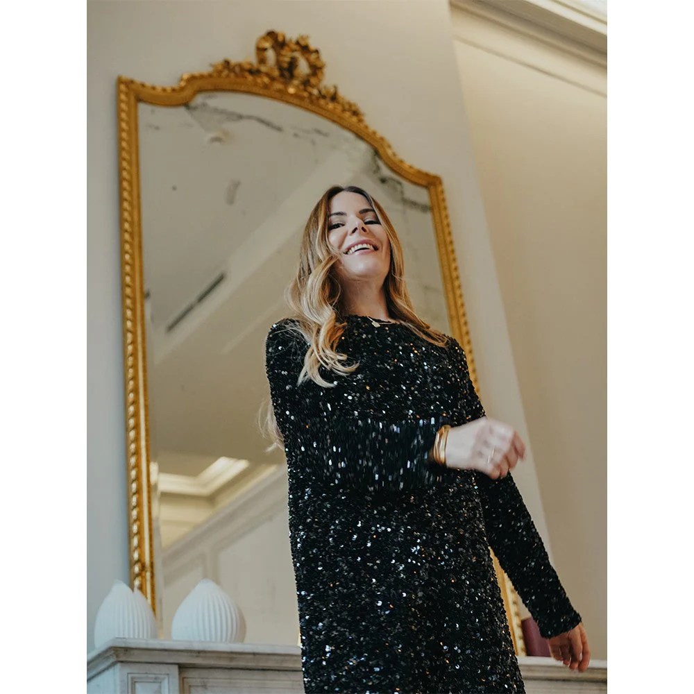 Robe Sarina - Paillette Noir - Image 3