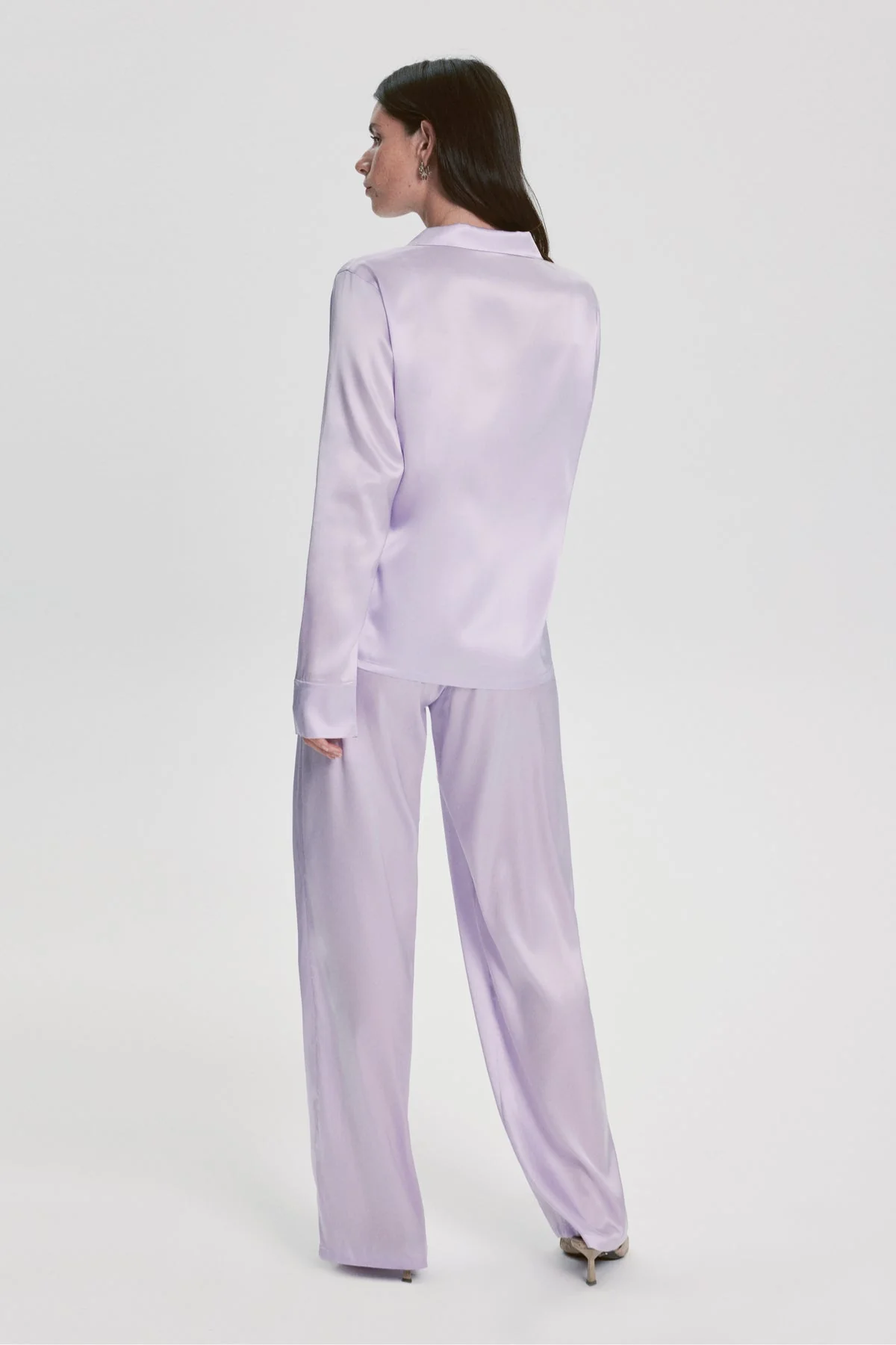 Costume De Pyjama Florence En Soie - Lilas - Image 5
