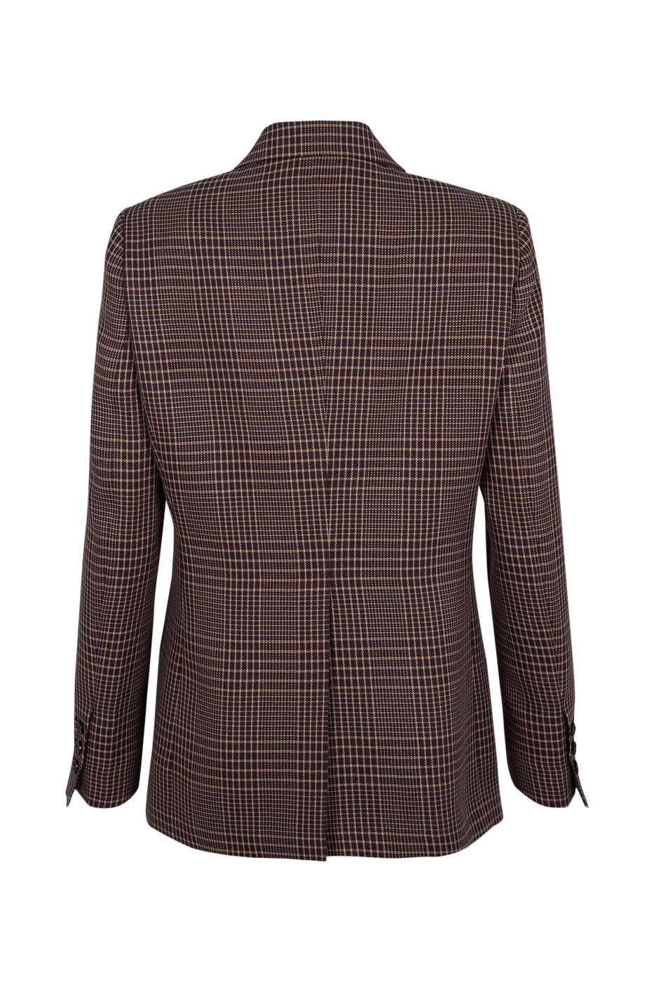 Veste - Carreaux Navy Et Brown - Femme - Image 4