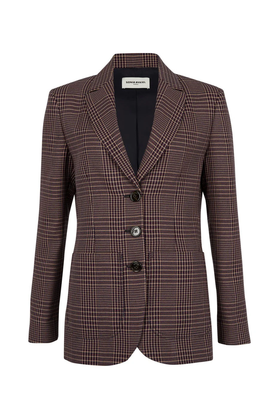 Veste - Carreaux Navy Et Brown - Femme - Image 5