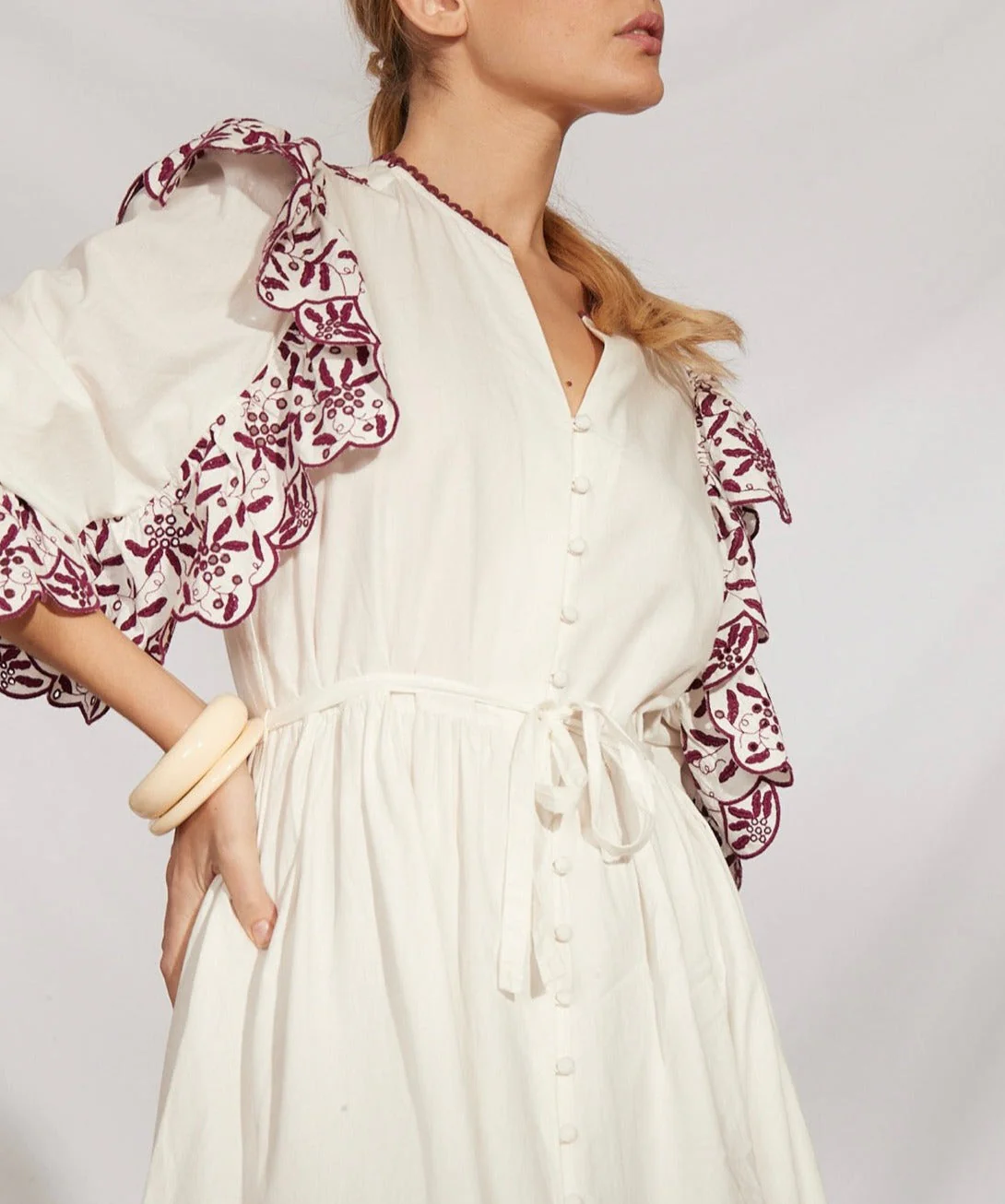 Robe Courte Noemia - Bordeaux - Image 10