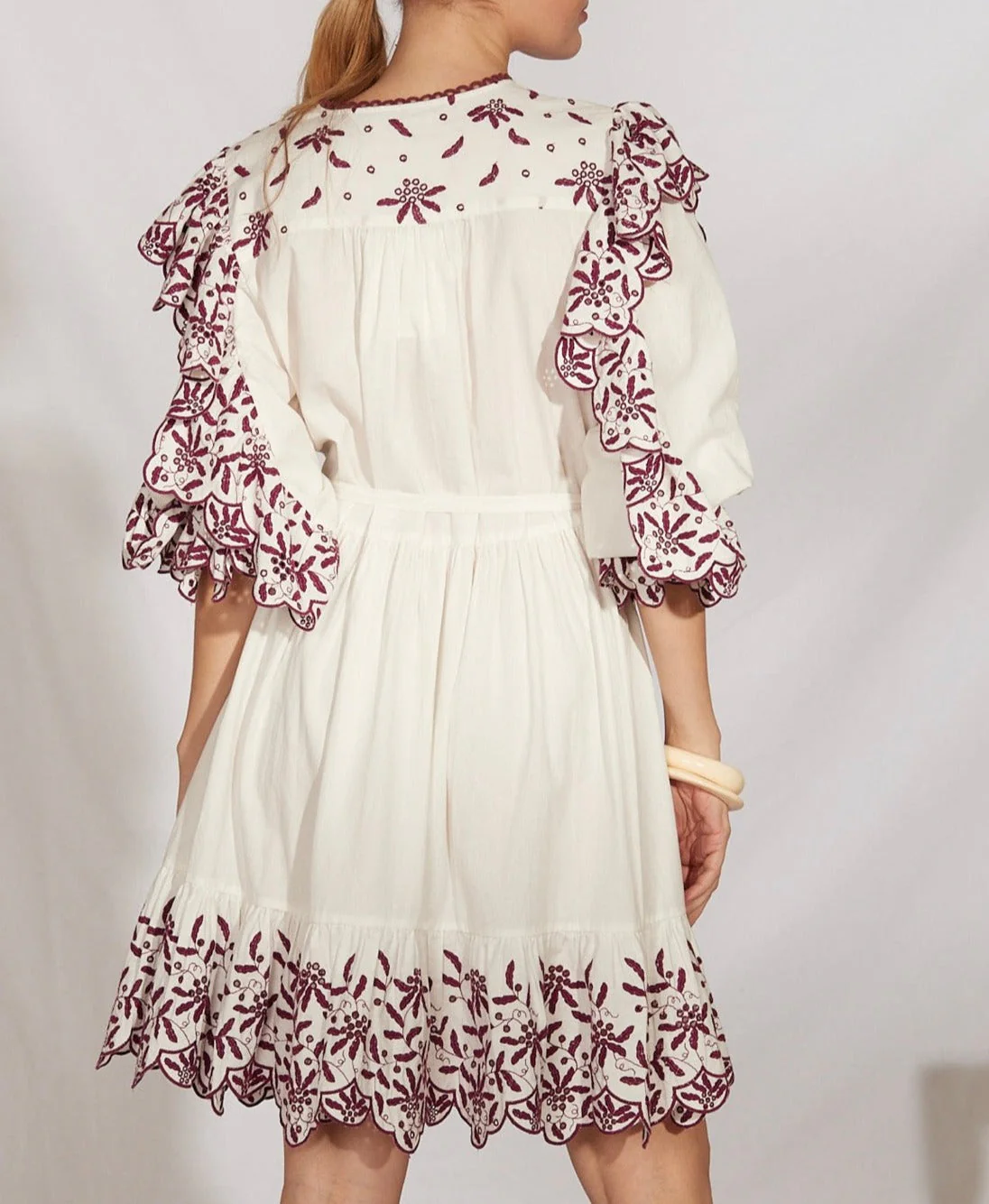 Robe Courte Noemia - Bordeaux - Image 13