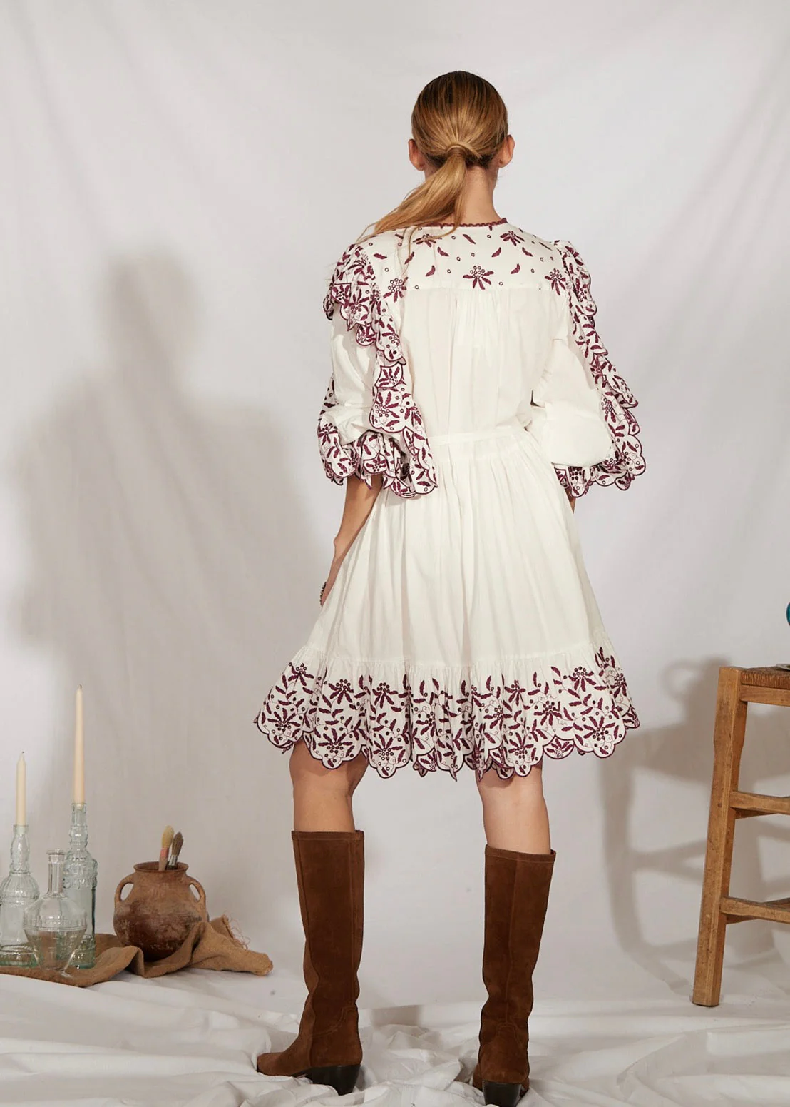 Robe Courte Noemia - Bordeaux - Image 14