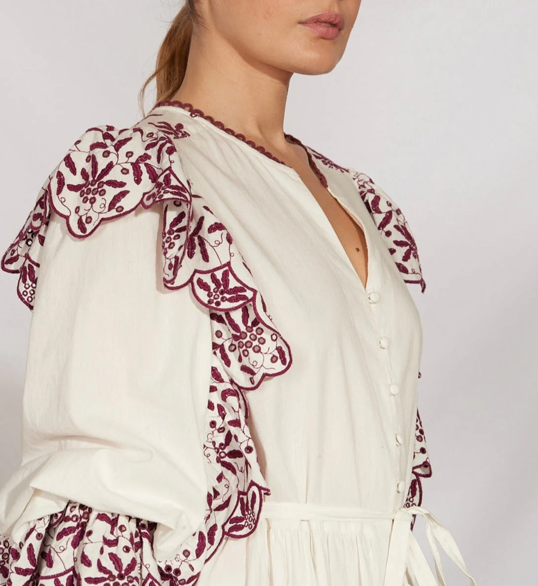 Robe Courte Noemia - Bordeaux - Image 19