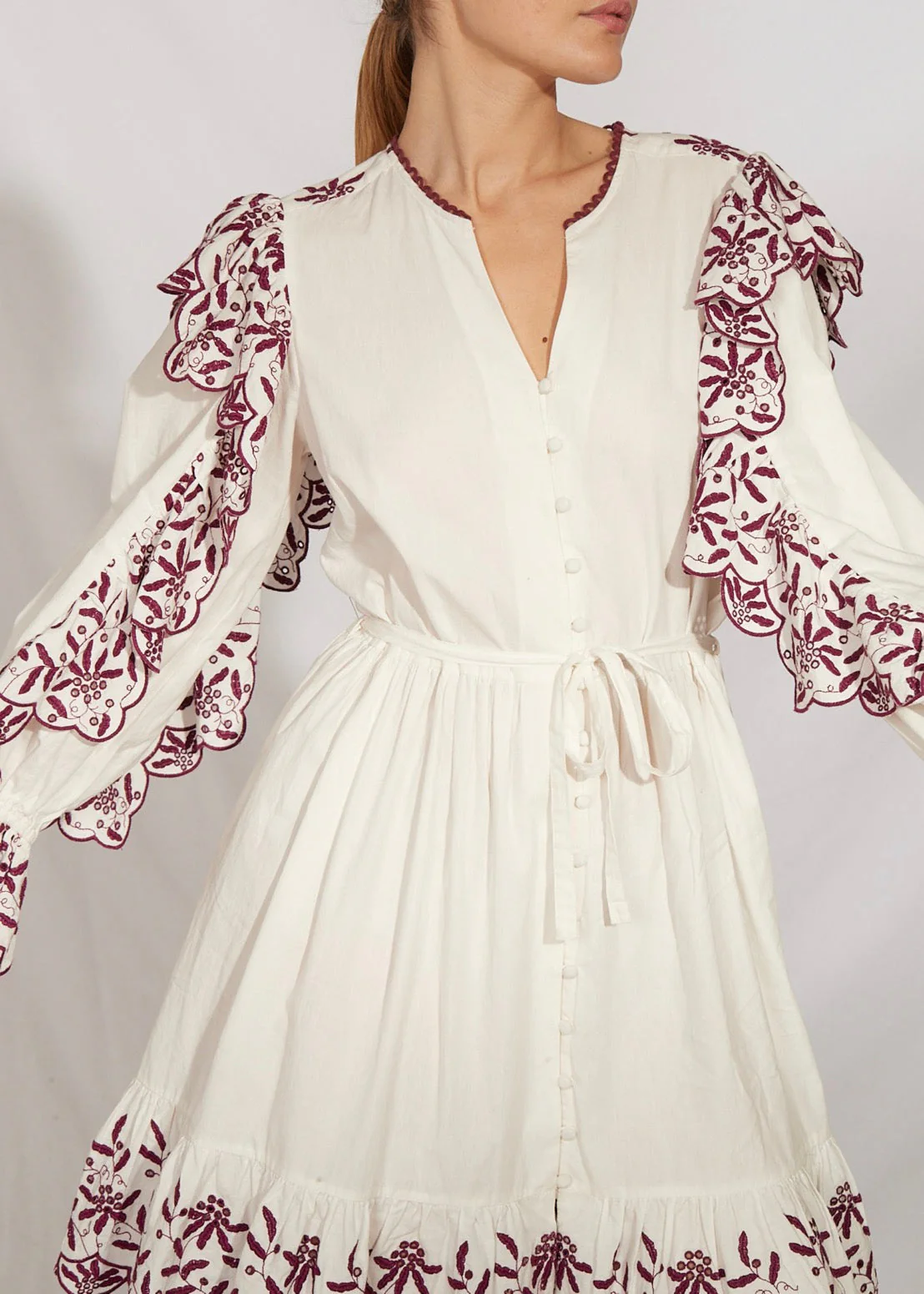 Robe Courte Noemia - Bordeaux - Image 21