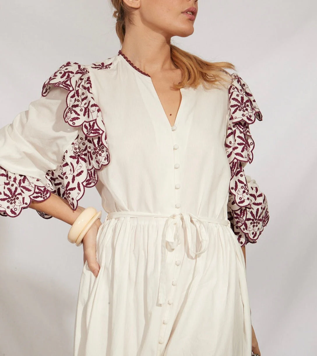 Robe Courte Noemia - Bordeaux - Image 9