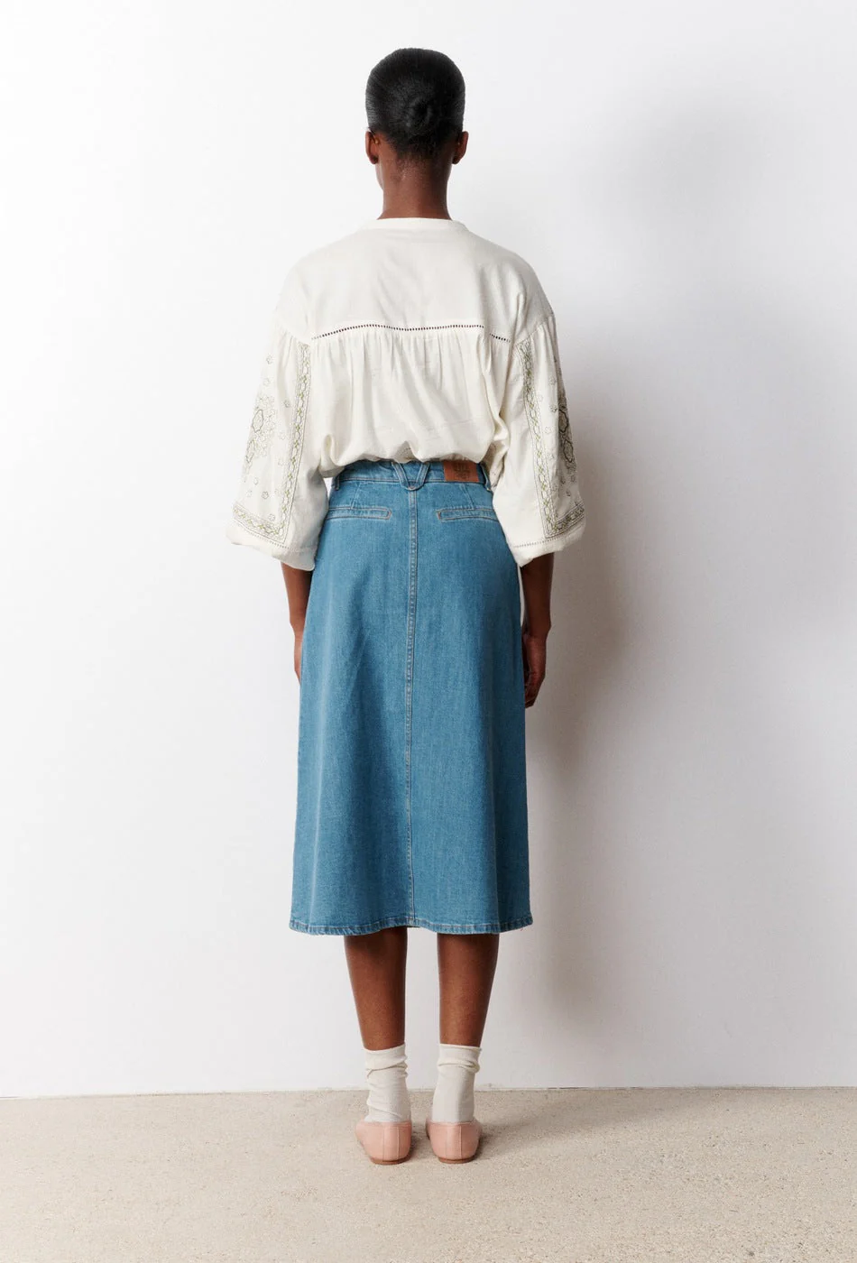 Jupe Evasee Theresa - Denim - Image 4