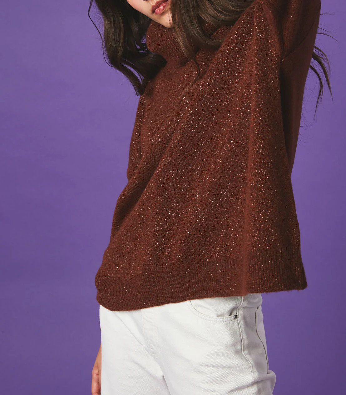 Pull Col Roule Constance - Cognac - Image 2