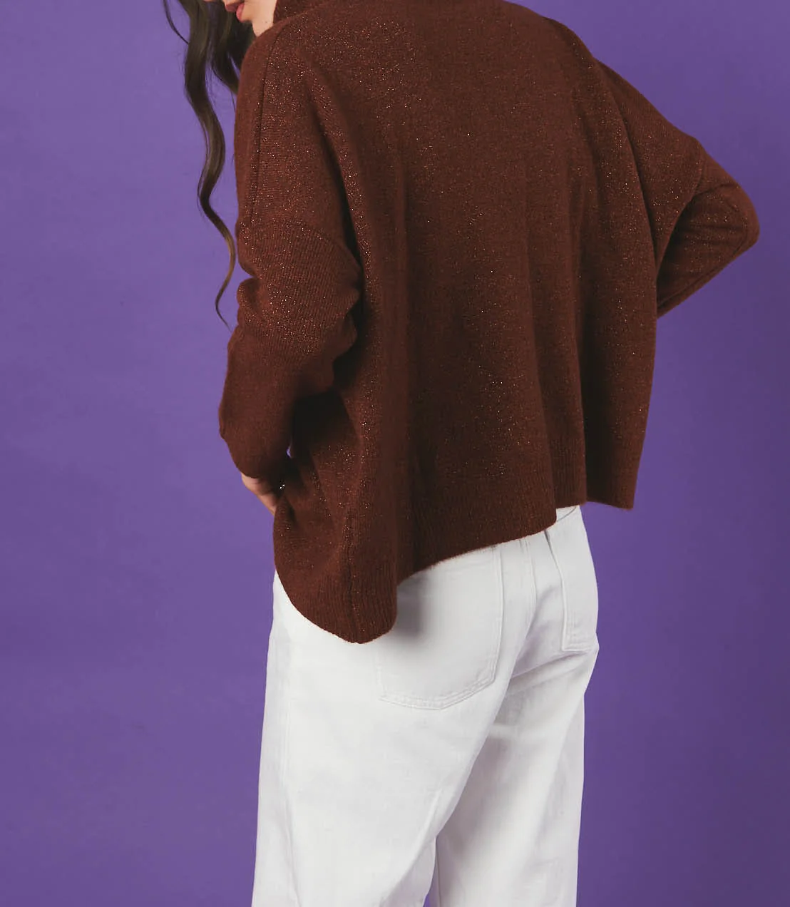 Pull Col Roule Constance - Cognac - Image 4