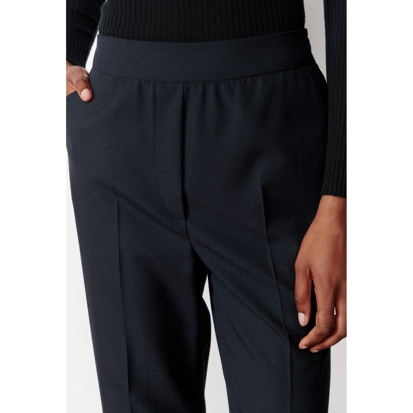Pantalon Iconique Revers - Marine - Image 3