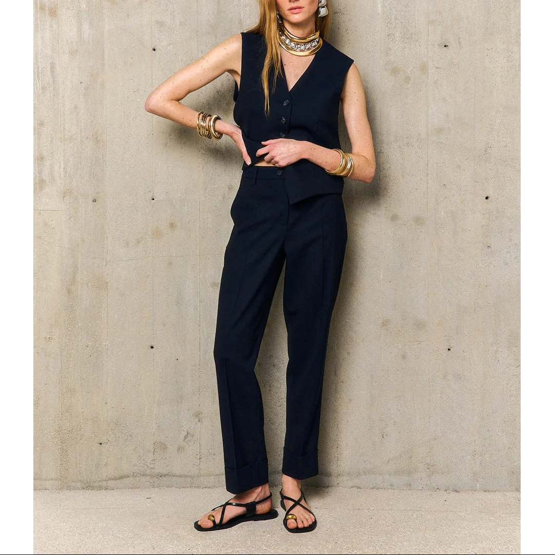 Pantalon Droit Chlotilde - Nuit - Image 3