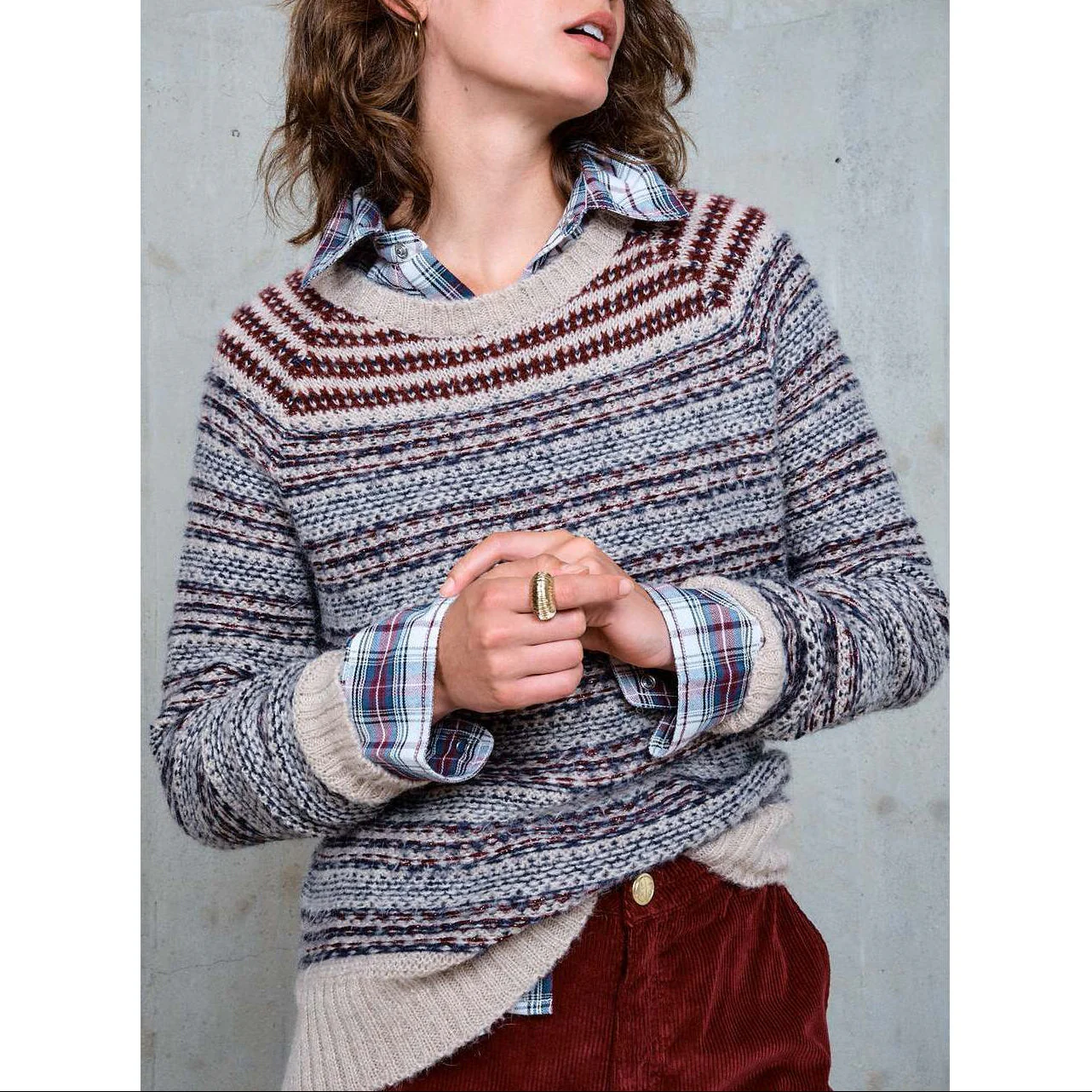 Pull Jacquard Linoa - Ecru - Image 2
