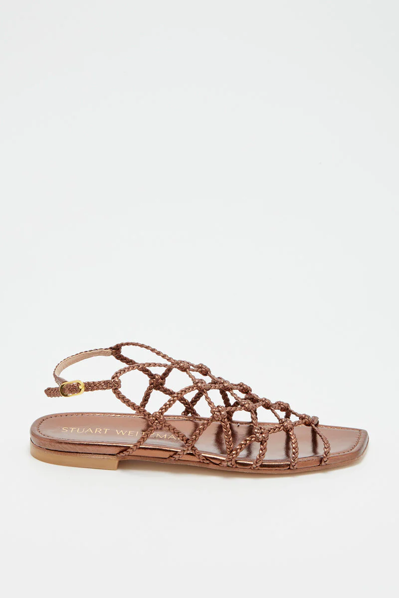 Sandales En Cuir Woven - Bronze - Image 2