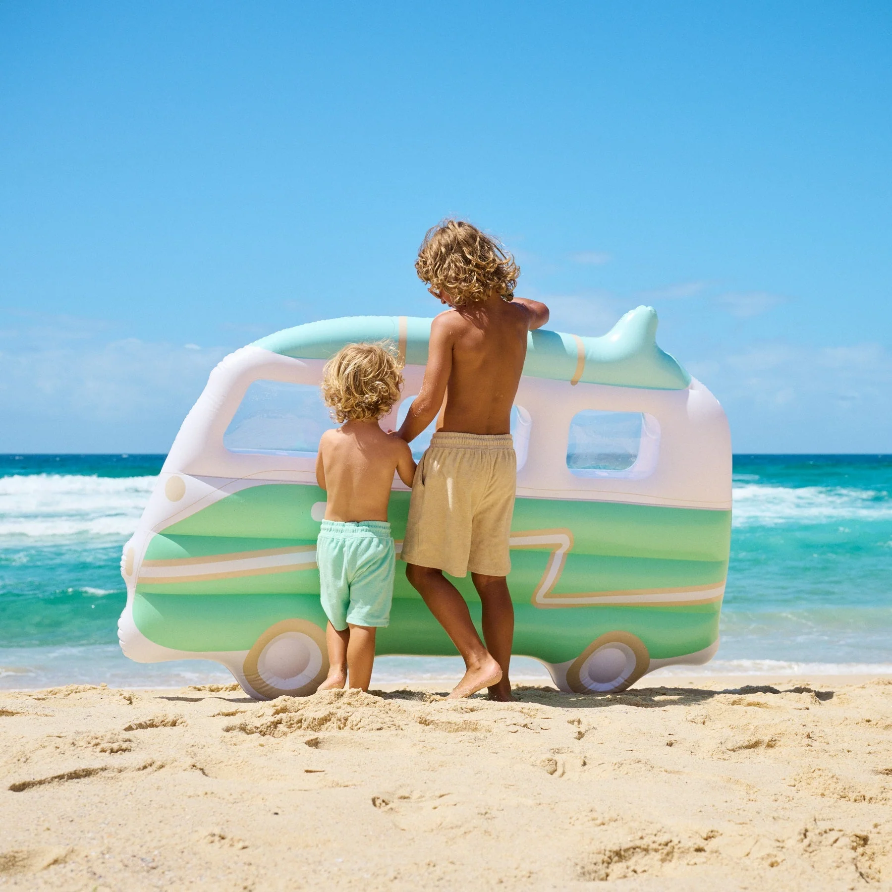 Matelas Flottant Van Campervan Adulte - Imprimé Fond Vert - Image 12