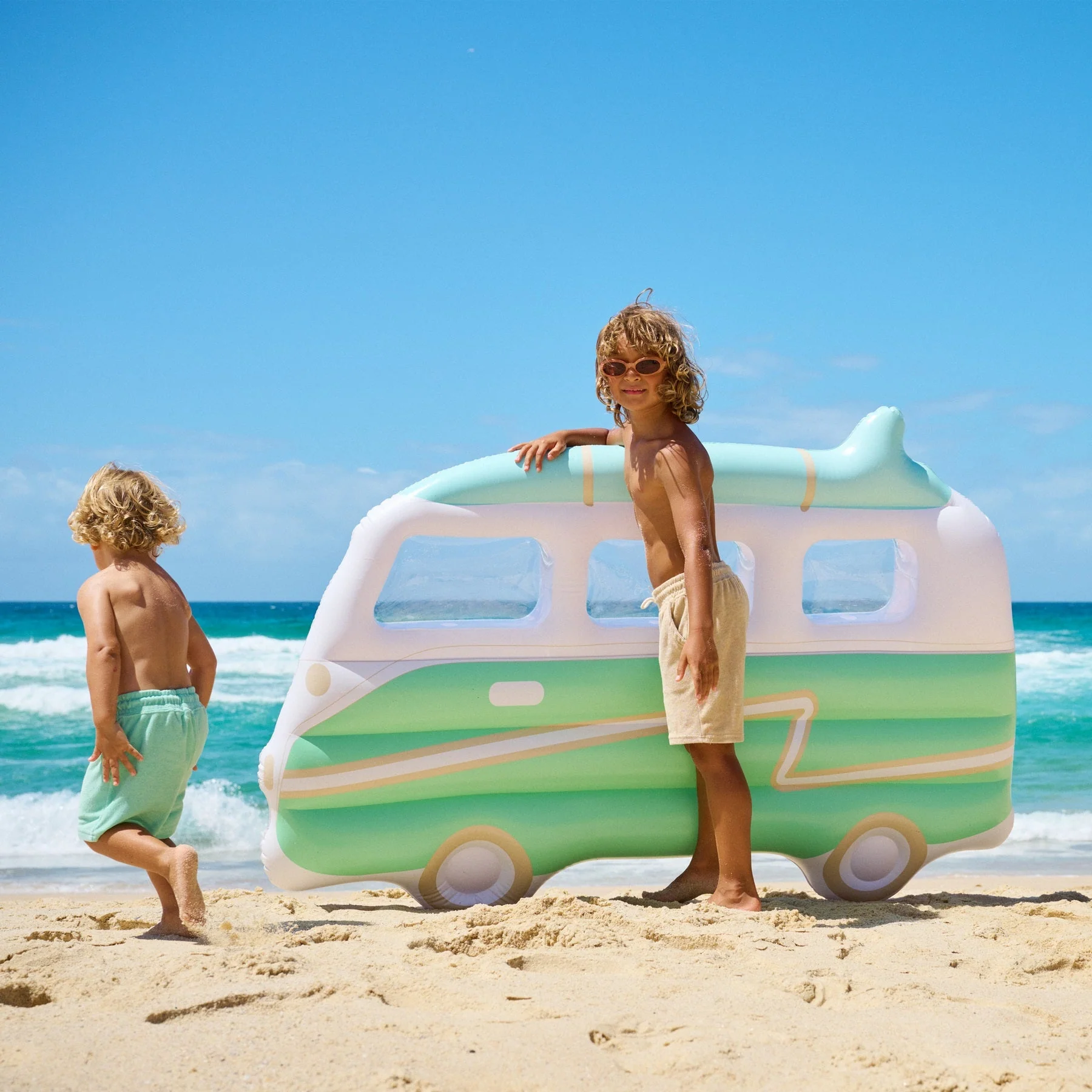 Matelas Flottant Van Campervan Adulte - Imprimé Fond Vert - Image 13
